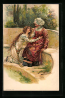 Lithographie William Shakespeares Romeo & Julia, Julia Bittet Mutter Um Hilfe  - Schriftsteller