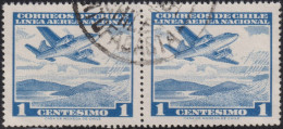 1960 Chile ⵙ Mi:CL 570, Sn:CL C227, Yt:CL PA196, Sg:CL 502, Chi:CL 617c, Airplane Over Mountain Lake - Chile