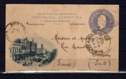 Argentine -  Carte Entier  Buenos Aires - Avenida Callao -  Pour La France - 1903 - Briefe U. Dokumente