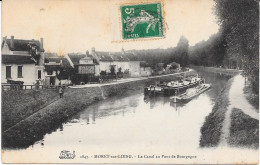 77 MORET SUR LOING - Canal Au Pont De Bourgogne - Péniches - Moret Sur Loing