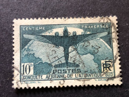 Timbre 321 10f Vert Foncé,  Atlantique-Sud, Cachets Ronds, Signé, Cote 150 - 1927-1959 Afgestempeld