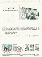 FRANCE    Document "Collection Historique Du Timbre Poste"   UNESCO 1985     N° Y&T  SCE 88 à 90 - Documents Of Postal Services