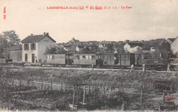 LANDREVILLE (Aube) - La Gare - Train, Tramway - Ecrit 1916 (2 Scans) - Otros & Sin Clasificación