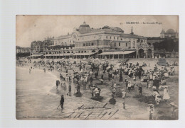 CPA - 64 - N°47 - Biarritz - La Grande Plage - Très Animée - Circulée En 1905 - Biarritz