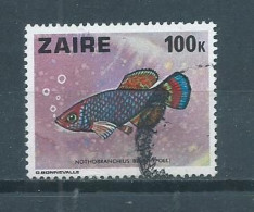 1978 Zaïre Vissen,poisson,fish 100k. Used/gebruikt/oblitere - Oblitérés