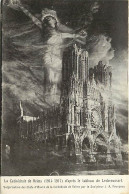 - Guerre 1914-18 -ref-N526- Cathédrale De Reims 1914-1417 - Marne - D Après Le Tableau De Lesbroussart - - Guerre 1914-18