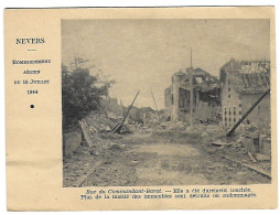 Ww2 - Guerre 39 - Bombardement 1944 - Nevers - Rue Du Commandat Barat - Oorlog 1939-45