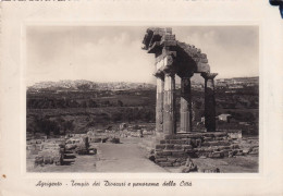 Cartolina Agrigento - Tempio Dei Dioscuri E Panorama Della Città - Agrigento