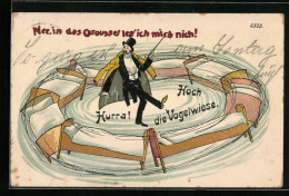 Künstler-AK Bruno Bürger & Ottillie Nr.6503: Betrunkener Gast Der Vogelwiese Mit Drehenden Betten  - Other & Unclassified