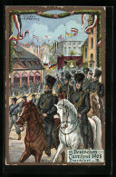 Künstler-AK Frankfurt Am Main, Gruppe Auf Dem Festzug, 11 Deutsches Turnfest 1908  - Altri & Non Classificati