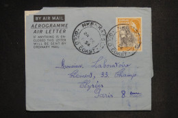 GOLD COAST - Aérogramme > La France - 1954 - A 3081 - Goldküste (...-1957)