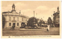 33   ARCACHON    ROND POINT DE LA POSTE ET AVENUE GAMBETTA - Arcachon