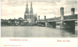 CPA Carte Postale Germany Köln Gruss Aus Köln Eisenbahnbrücke VM81168 - Köln