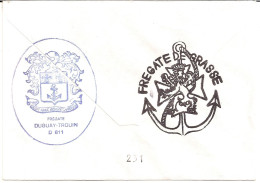 5F11 --- Escadre Atlantique Jean Moulin Recouvrance 92 Frégate Duguay-Trouin Frégate De Grasse Marianne De Briat - Maritieme Post