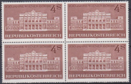 1971 , Mi 1367 ** (3) -  4er Block Postfrisch - 200 Jahre Wiener Börse - Ongebruikt