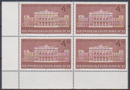 1971 , Mi 1367 ** (4) -  4er Block Postfrisch - 200 Jahre Wiener Börse - Neufs