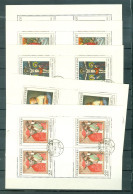 Tchécoslovaquie  Yvert  1756/1760  En Feuillet De 4    Ob  TB  Peinture  - Used Stamps