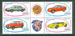 Italie  1644/1647 Se Tenant   * *  TB  Voiture Automobile  Cote 17.50  Euro   - 1981-90: Neufs