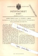 Original Patent - Arthur Maria Freiherr Von Lüttwitz In Berlin , 1885 , Schweißfeste Einlegesohlen , Schuhmacher !!! - Historical Documents