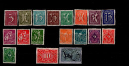 Deutsches Reich 177 - 196 Ex Ziffern Arbeiter Posthorn Pflüger MNH Postfrisch ** Neuf - Unused Stamps