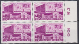 1971 , Mi 1368 ** (3) -  4er Block Postfrisch - 50 Jahre Internationale Wiener Messe - Unused Stamps