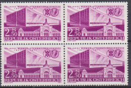 1971 , Mi 1368 ** (5) -  4er Block Postfrisch - 50 Jahre Internationale Wiener Messe - Ungebraucht