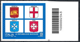 Italia / Italien 2023 Repubbliche Marinare / Italienische Seerepubliken - Barcodes