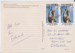 Colombie Colombia Carte Postale Affranchissement Timbre Facultad De Derecho Stamp Air Mail Postcard Correo Sello 1978 - Colombie