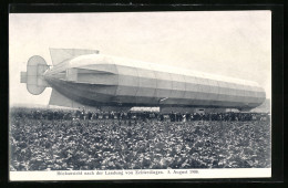 AK Rückansicht Nach Der Landung Von Echterdingen, 5. August 1908, Zeppelin, Luftschiff  - Zeppeline