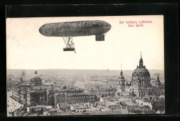 AK Berlin, Lenkbarer Luftballon über Der Stadt  - Luchtschepen