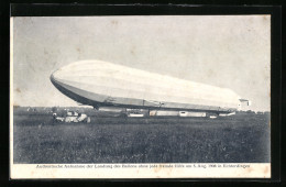 AK Echterdingen, Landung Des Ballons 1908  - Dirigeables