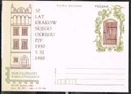 PHIL-L49 - POLOGNE Entier Postal Illustré Exposition Philatélique Cracovie 1980 - Postwaardestukken