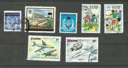 ZAÏRE N°892, 894, 895, 913, 914, 923, 924 Cote 4€ - Used Stamps