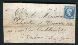 Rare Lettre D'Ezy Par Ivry La Bataille ( 1859 ) Pour Toulouse - 1849-1876: Période Classique