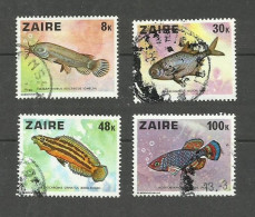 ZAÏRE N°903, 905, 907, 908 Cote 4.65€ - Used Stamps