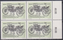 1971 , Mi 1371 ** (2) -  4er Block Postfrisch - 75 Jahre ÖAMTC - Unused Stamps