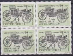 1971 , Mi 1371 ** (4) -  4er Block Postfrisch - 75 Jahre ÖAMTC - Unused Stamps