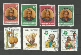 ZAÏRE N°937 à 939, 941, 944, 950, 954, 956 Cote 7.20€ - Used Stamps