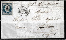 Lettre Marvejols 1855  (( Lozére )) - 1853-1860 Napoleon III