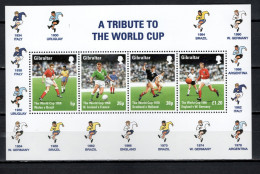 Gibraltar 1998 Football Soccer World Cup S/s MNH - 1998 – France