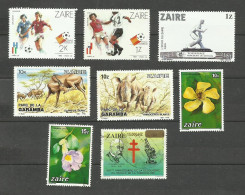 ZAÏRE N°1073, 1078, 1133, 1146, 1149, 1161, 1166, 1416 Cote 6.30€ - Oblitérés