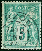 -Sage N°75. Type Ll Ob.VIERZON. ( 17 ) 1897. - 1876-1898 Sage (Tipo II)