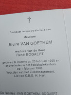 Doodsprentje Elvire Van Goethem / Hamme 23/2/1905 - 1/2/1998 ( René Bogaert ) - Godsdienst & Esoterisme