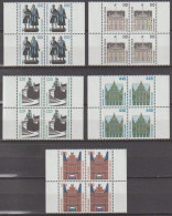 BRD, 1997, Mi.-Nr.1934-1938 ** 5 Viererblöcke Aus Kleinbogen, Sehenswürdigkeiten (XXI) - Unused Stamps