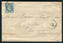 Rare Lettre De St Pons Pour Montpellier ( Hérault 1871 ) Avec Un N° 29 - Cachet à Date - 1849-1876: Klassik