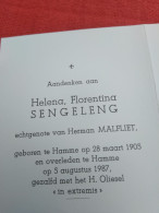 Doodsprentje Helena Florentina Sengeleng / Hamme 28/3/1905 - 5/8/1987 ( Herman Malfliet ) - Religion & Esotérisme