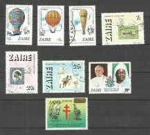 ZAÏRE N°1174, 1175, 1178, 1230, 1232, 1233, 1237, 1416 Cote 6.75€ - Used Stamps