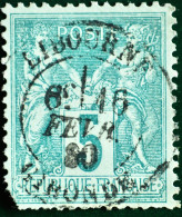 -Sage N°75. Type Ll Ob.LIBOURNE 1880.( Second Choix ) - 1876-1898 Sage (Tipo II)