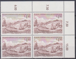 1971 , Mi 1373 ** (1) -  4er Block Postfrisch - 25 Jahre Verstaatlichte Unternehmen - Neufs