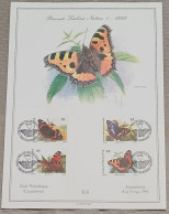 BUZIN / FEUILLET DE PREVENTE NUMÉROTÉ /SERIE PAPILLONS  COB 2503/06 - 1985-.. Oiseaux (Buzin)